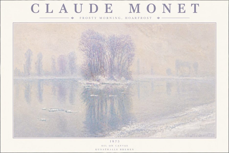 Monet Frosty Morning, Hoarfrost No6 - Plakat