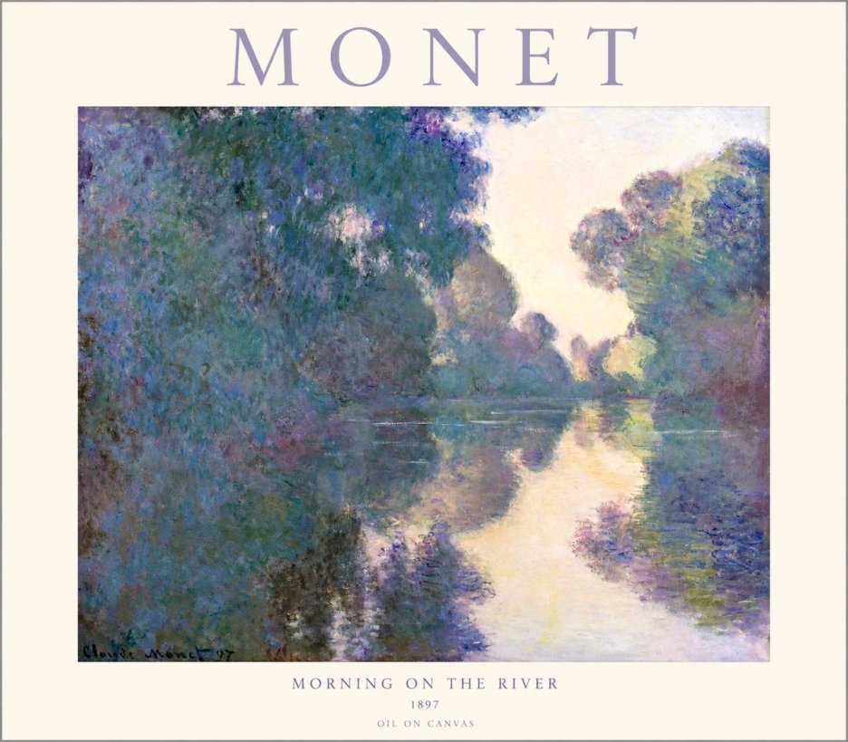 Monet Morning on the River No1 - Plakat