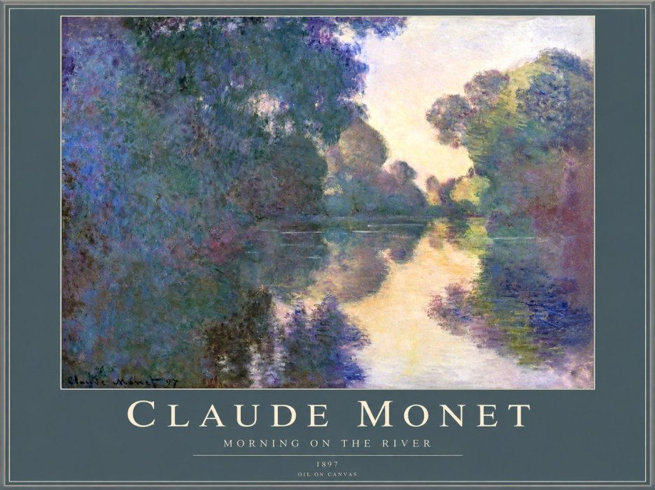 Monet Morning on the River No2 - Plakat