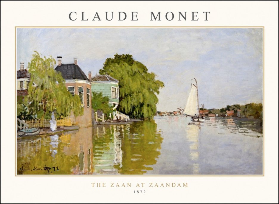 Monet The Zaan at Zaandam No1 - Plakat