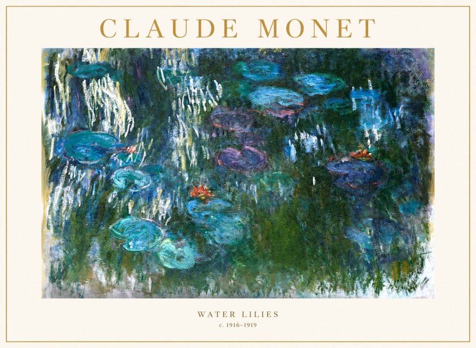 Monet Water Lilies IV No1 - Plakat