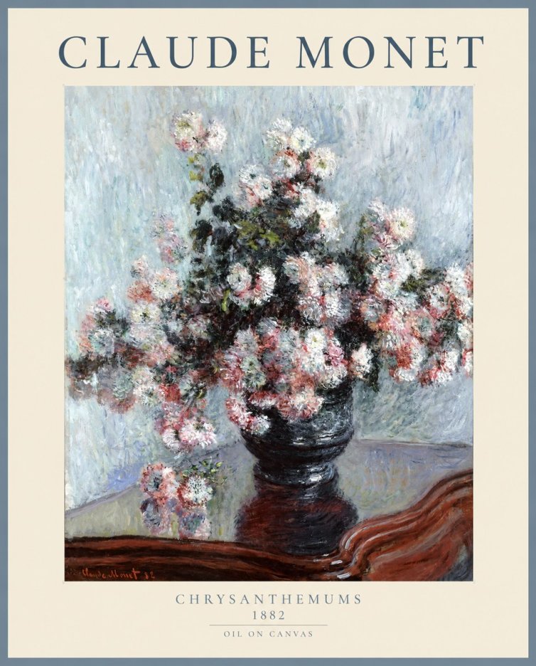 Monet Chrysanthemums No1 - Plakat
