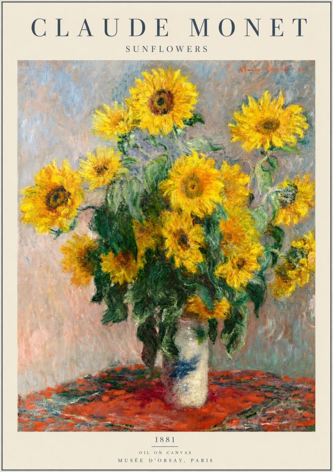 Monet Sunflowers No2 - Plakat