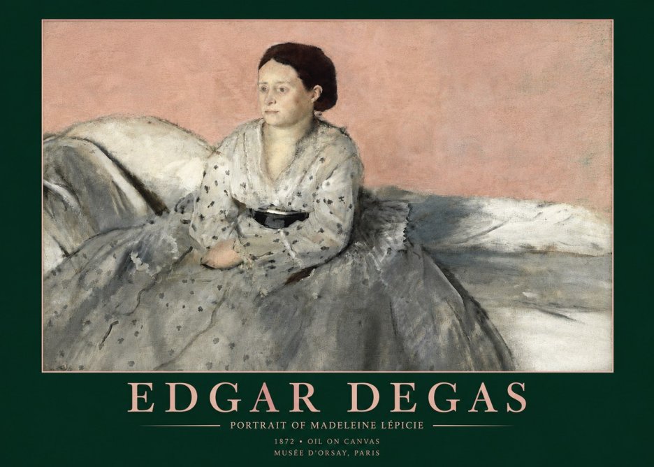Edgar Degas Portrait of Madeleine Lépicie No3 - Plakat