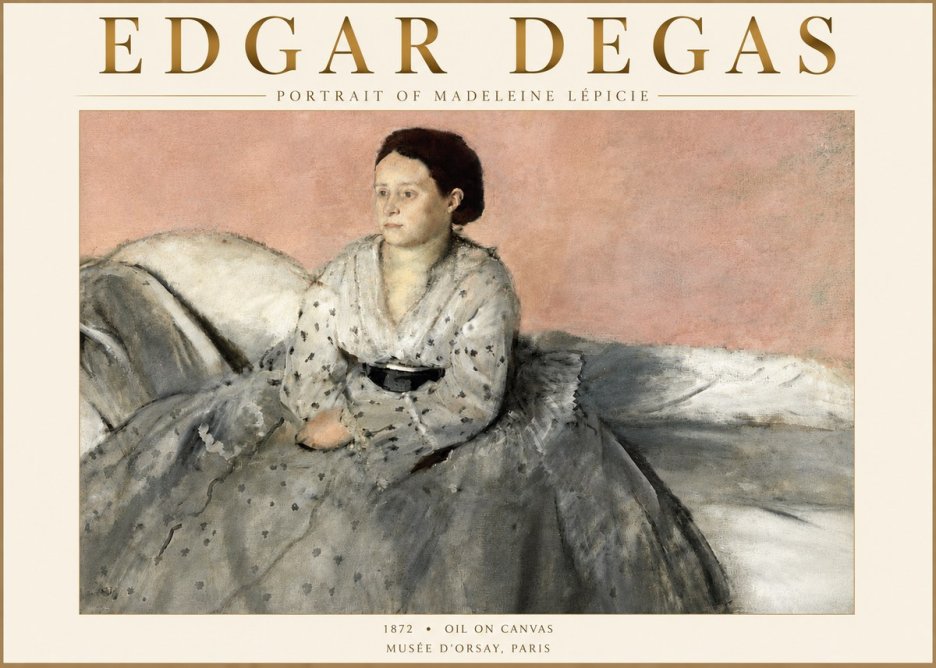 Edgar Degas Portrait of Madeleine Lépicie No4 - Plakat