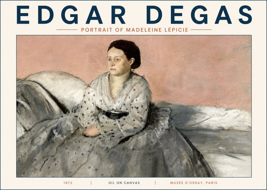 Edgar Degas Portrait of Madeleine Lépicie No6 - Plakat