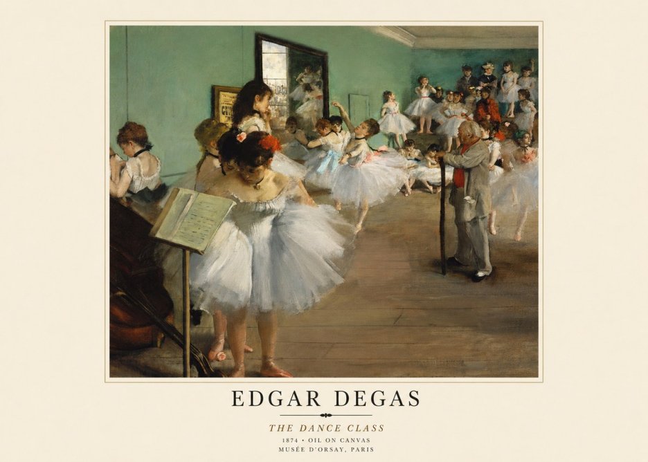 Edgar Degas The Dance Class I No1 - Plakat