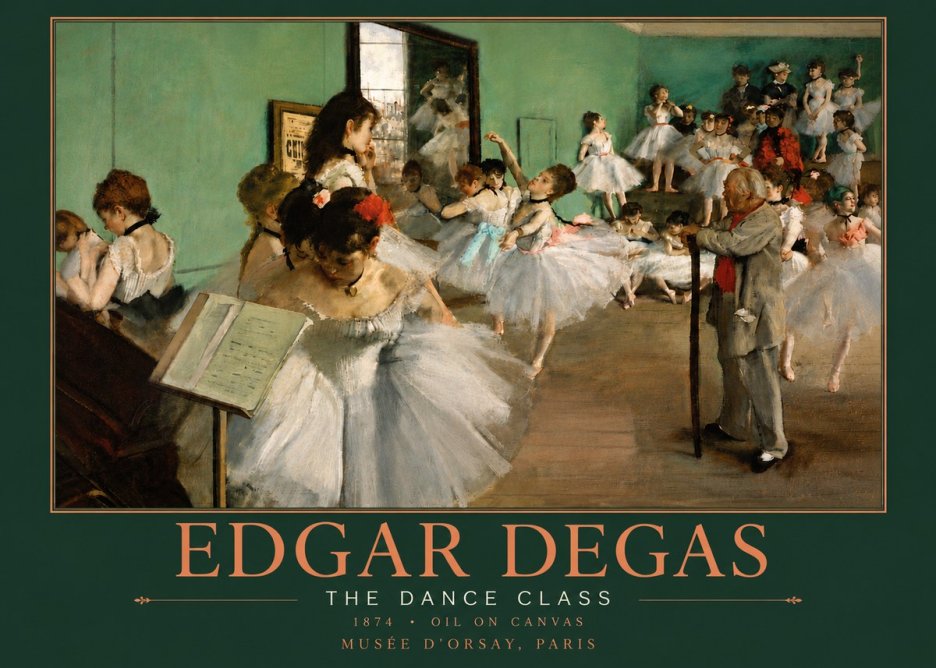 Edgar Degas The Dance Class I No6 - Plakat