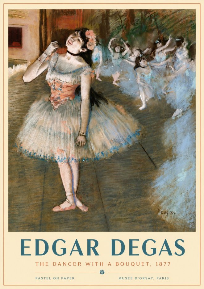 Edgar Degas The Dancer with a Bouquet No4 - Plakat
