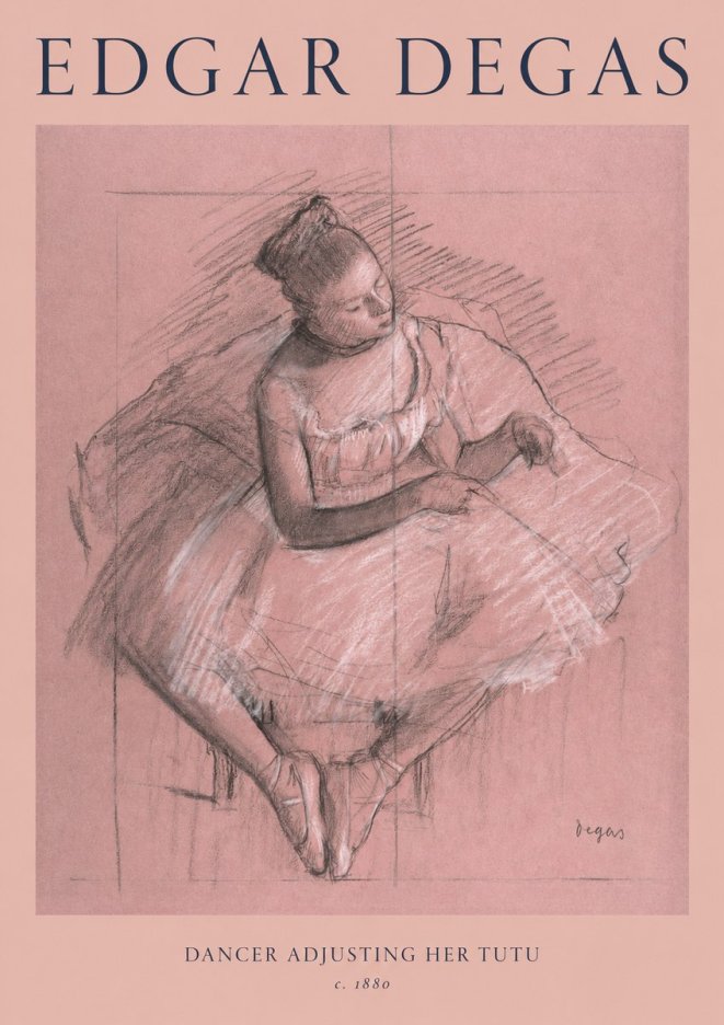 Edgar Degas Dancer Adjusting Her Tutu No1 - Plakat