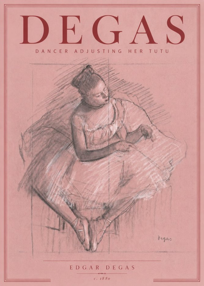 Edgar Degas Dancer Adjusting Her Tutu No6 - Plakat