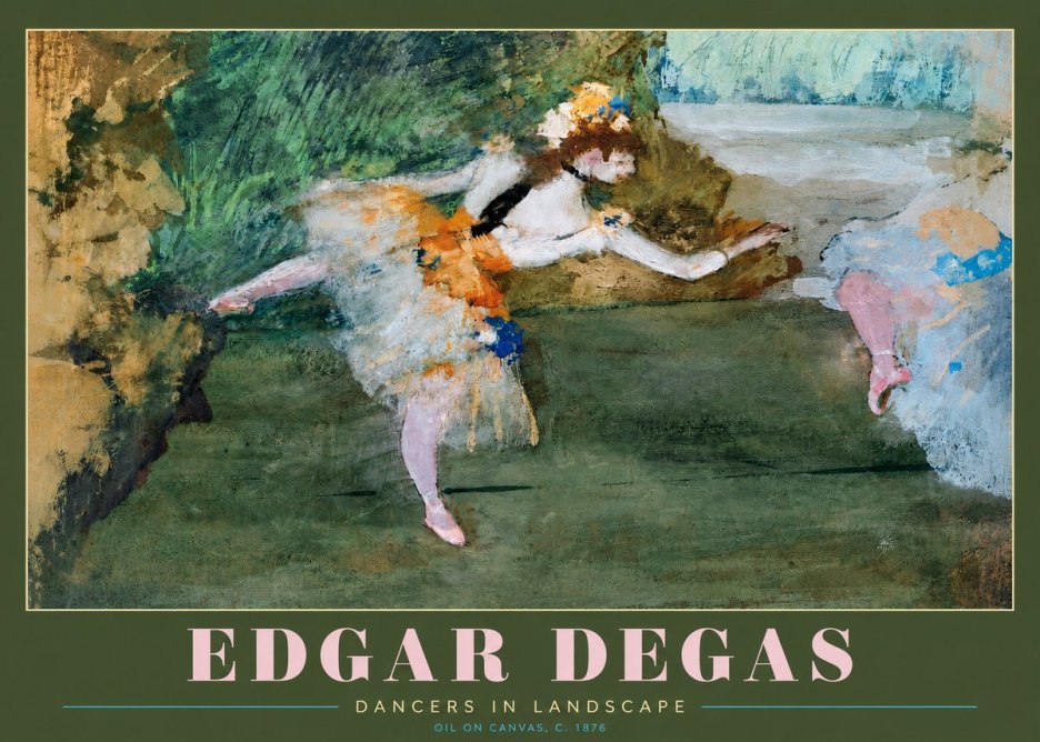 Edgar Degas Dancers in Landscape I No2 - Plakat
