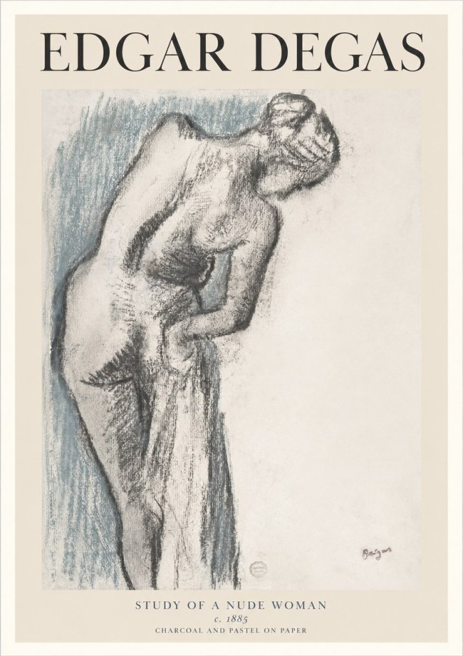 Edgar Degas Study of a Nude Woman II No1 - Plakat