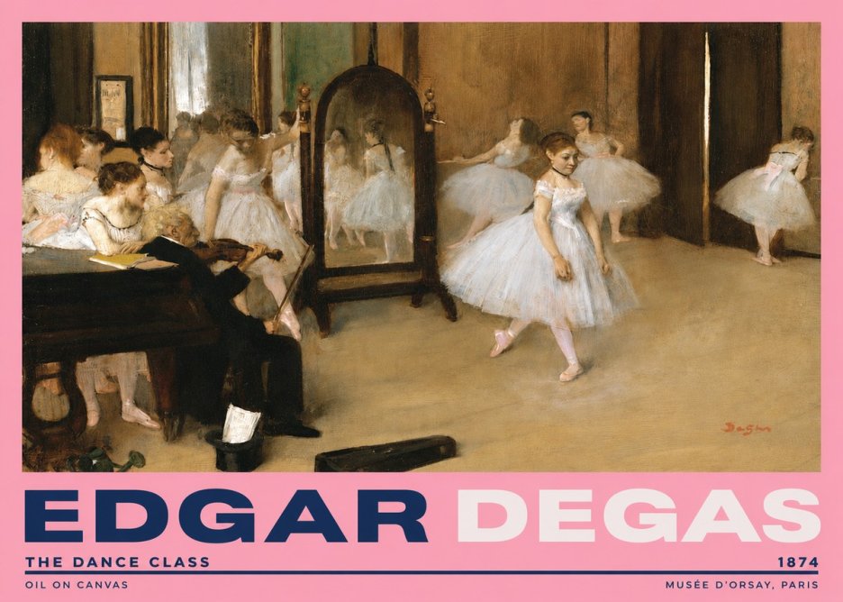 Edgar Degas The Dance Class II No2 - Plakat