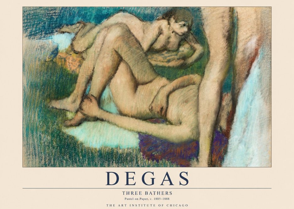 Edgar Degas Three Bathers No1 - Plakat
