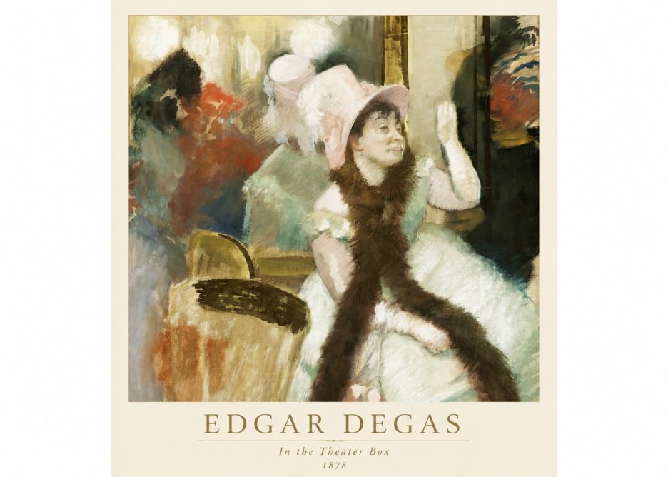 Edgar Degas In the Theater Box No1 - Plakat
