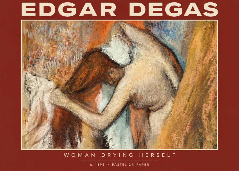 Edgar Degas Woman Drying Herself I No4 - Plakat