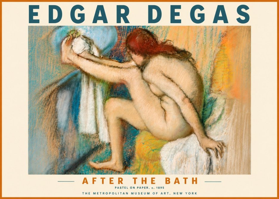 Edgar Degas After the Bath II No6 - Plakat