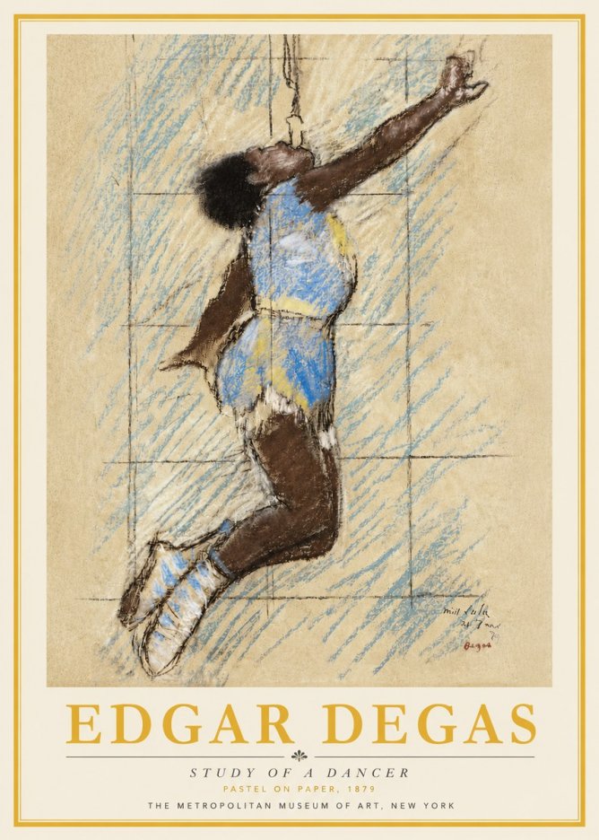 Edgar Degas Study of a Dancer No4 - Plakat