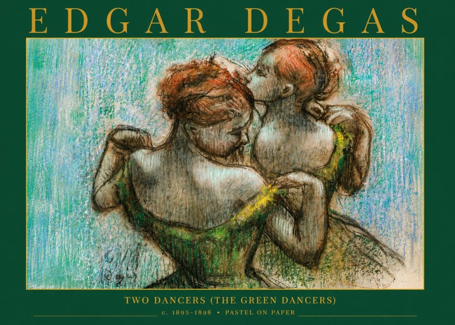 Edgar Degas Two Dancers (the Green Dancers) No4 - Plakat