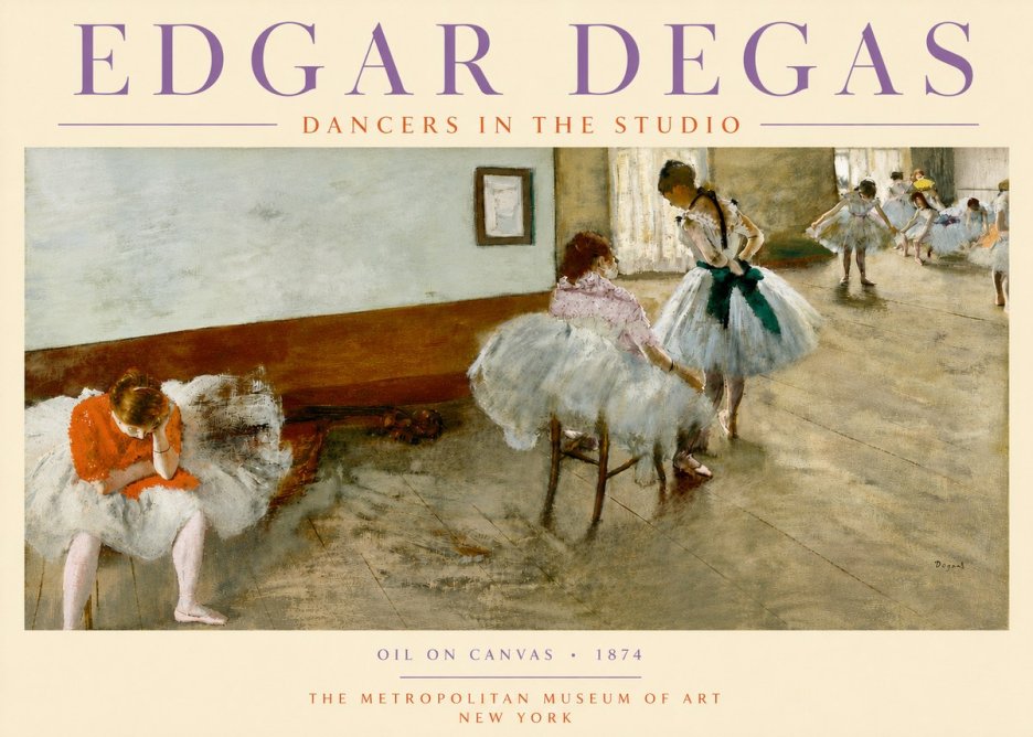 Edgar Degas Dancers in the Studio No4 - Plakat