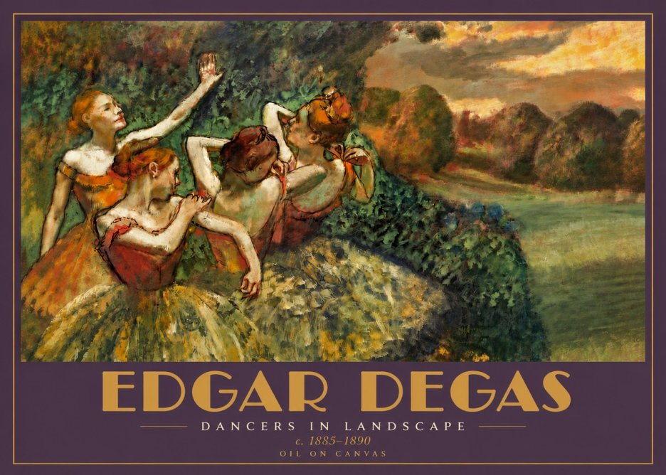 Edgar Degas Dancers in Landscape II No4 - Plakat