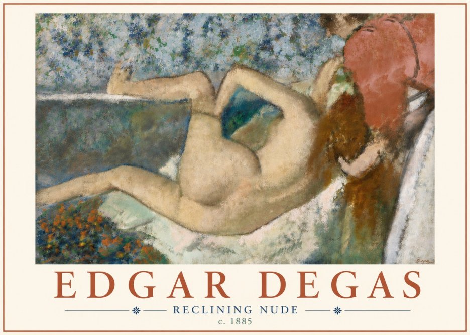 Edgar Degas Reclining Nude No6 - Plakat