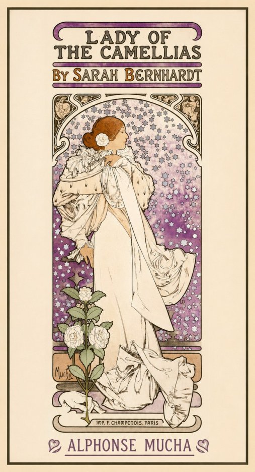 Mucha Lady of the Camellias No1 - Plakat