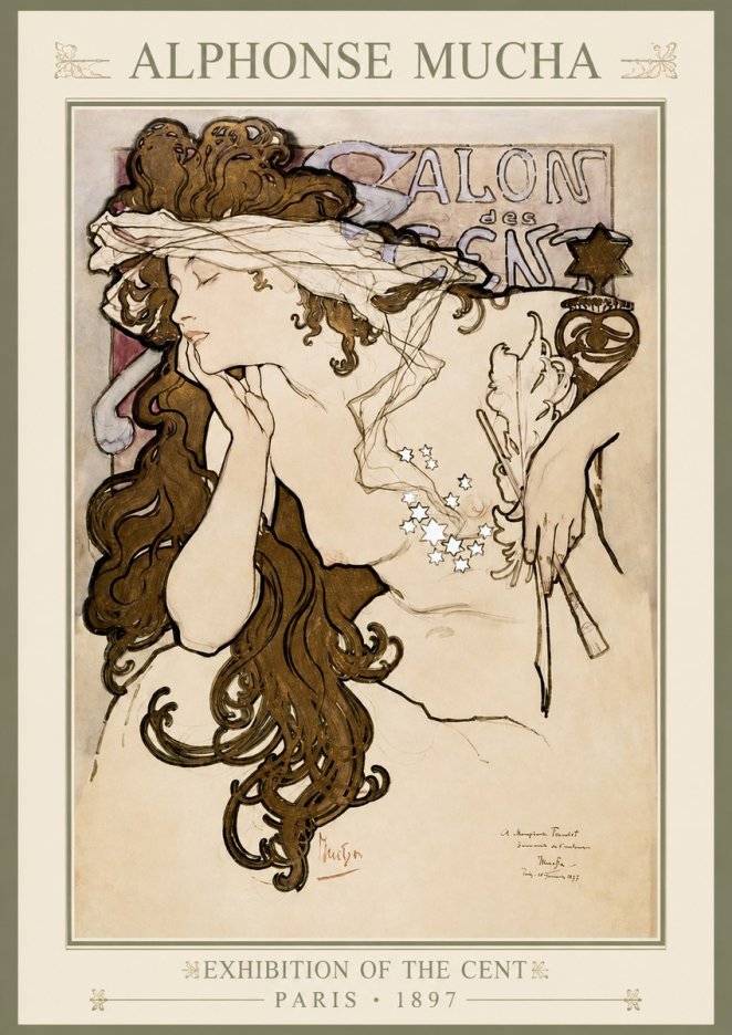 Mucha Salon Des Cent No1 - Plakat