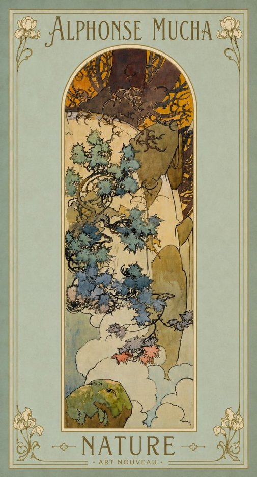 Mucha Nature No4 - Plakat