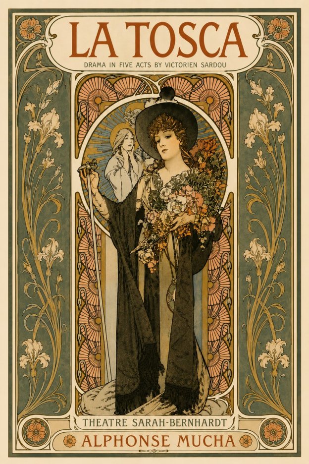 Mucha La Tosca No6 - Plakat