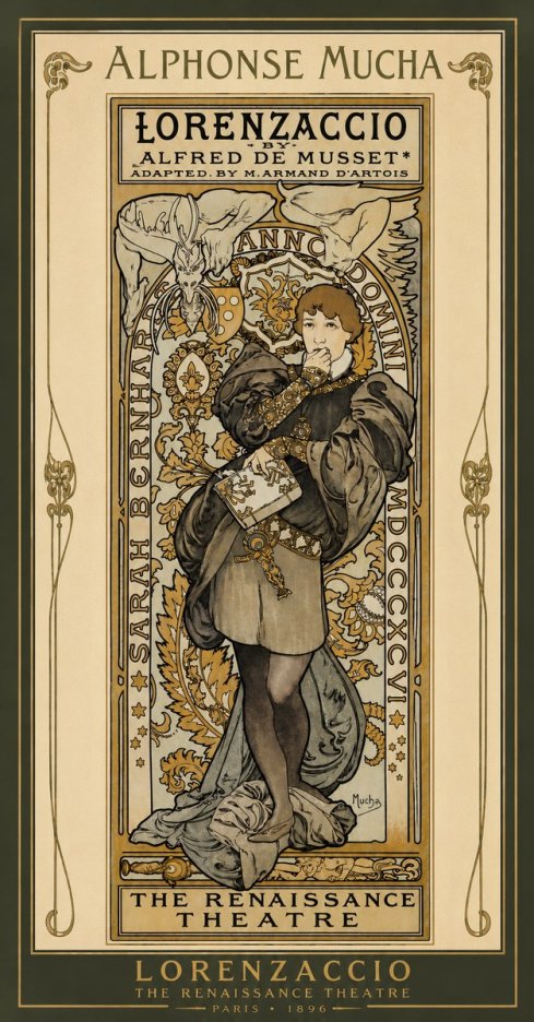 Mucha Lorenzaccio No3 - Plakat