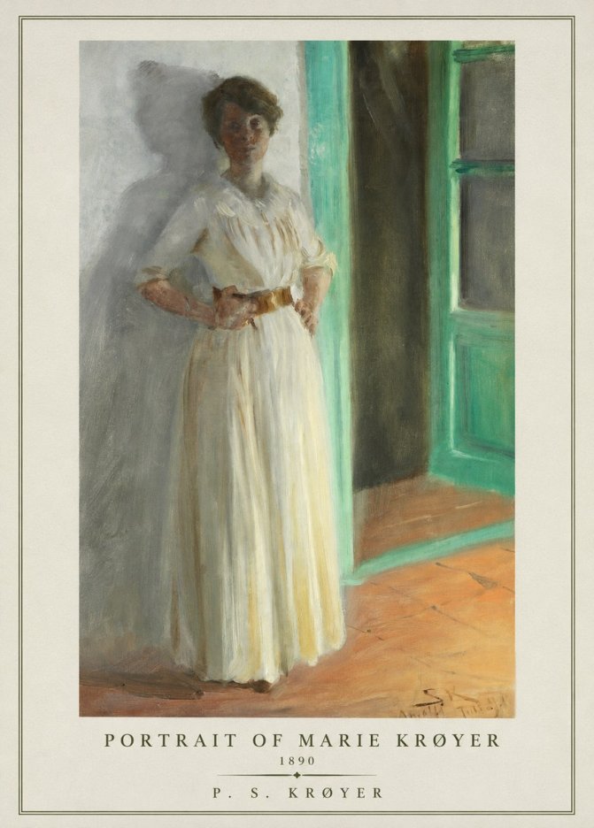 P.S. Krøyer Portrait of Marie Krøyer No1 - Plakat