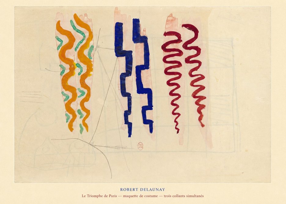 Robert Delaunay Le Triomphe De Paris — Maquette De Costume — Trois Collants Simultanés No4 - Plakat