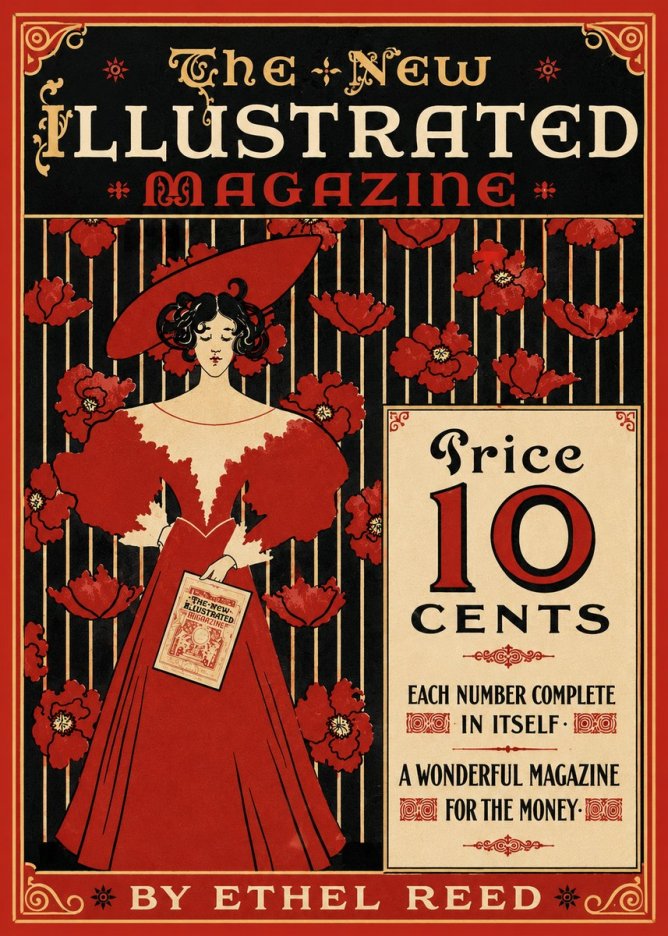 Ethel Reed The New Illustrated Magazine No3 - Plakat