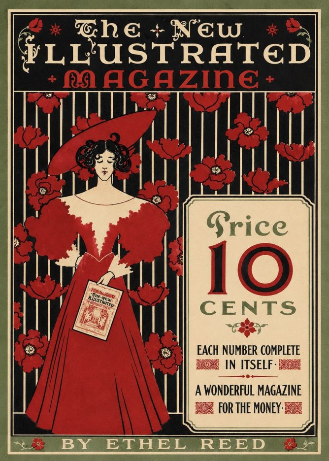 Ethel Reed The New Illustrated Magazine No4 - Plakat
