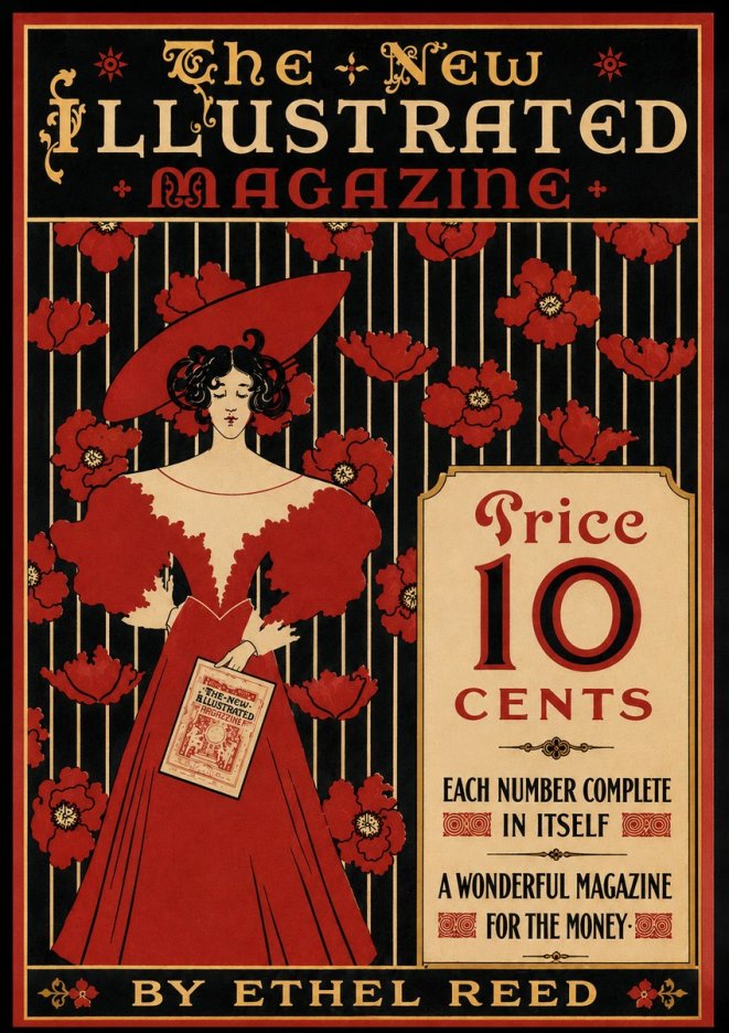 Ethel Reed The New Illustrated Magazine No5 - Plakat