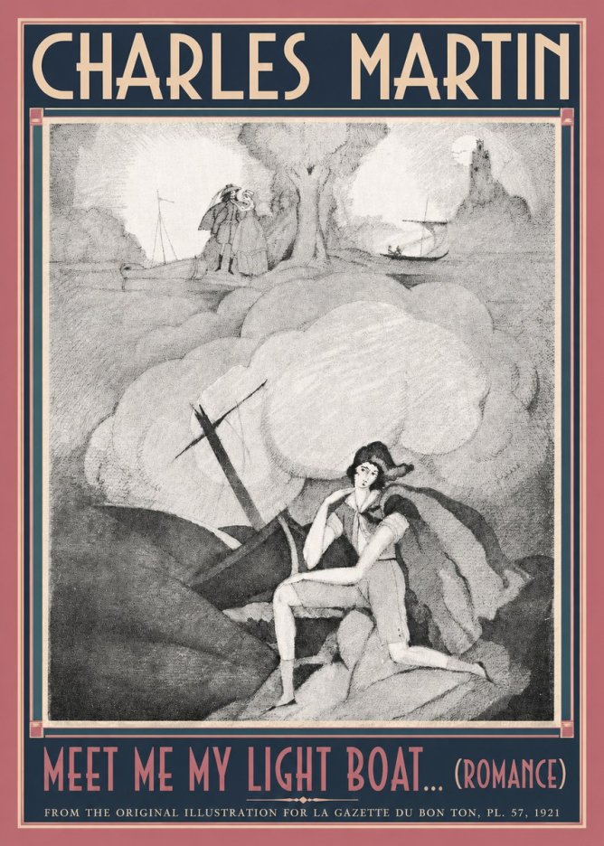 Charles Martin Meet Me My Light Boat... (Romance) No2 - Plakat