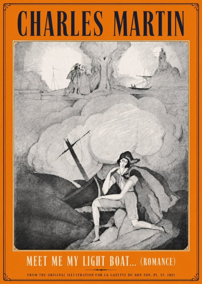 Charles Martin Meet Me My Light Boat... (Romance) No4 - Plakat