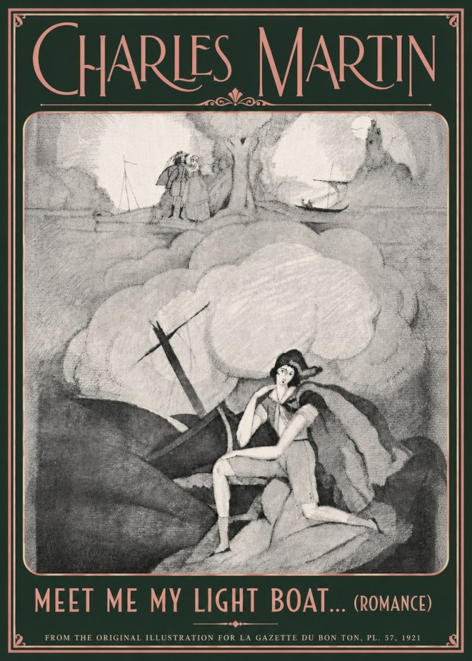 Charles Martin Meet Me My Light Boat... (Romance) No6 - Plakat