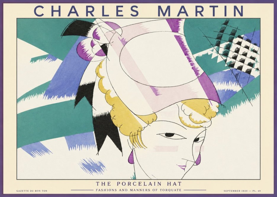 Charles Martin The Porcelain Hat No1 - Plakat