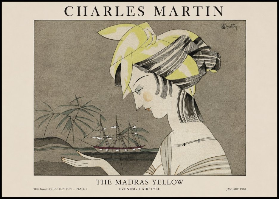 Charles Martin The Madras Yellow - Evening Hairstyle No1 - Plakat