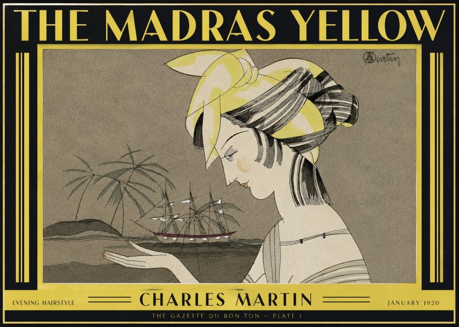 Charles Martin The Madras Yellow - Evening Hairstyle No4 - Plakat