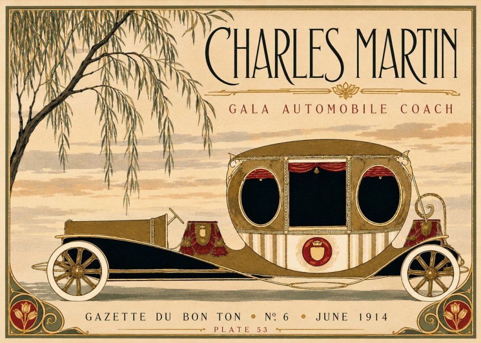 Charles Martin Gala Automobile Coach No3 - Plakat