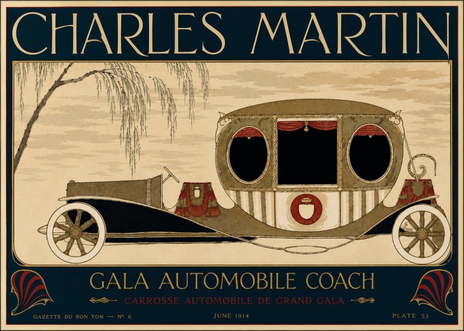 Charles Martin Gala Automobile Coach No6 - Plakat