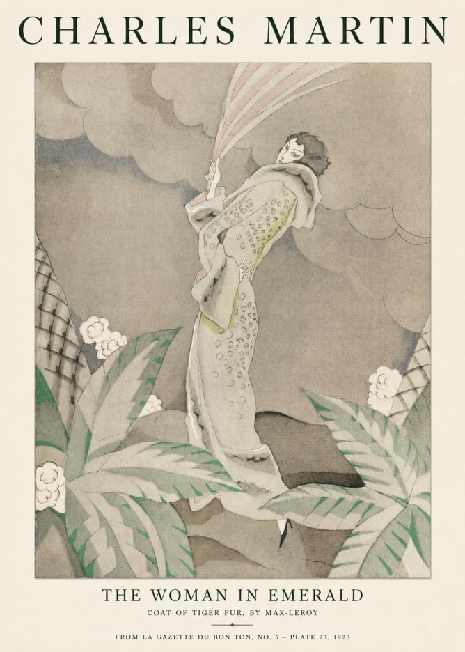Charles Martin The Woman in Emerald No1 - Plakat