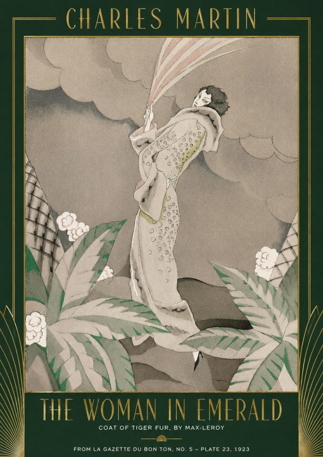 Charles Martin The Woman in Emerald No2 - Plakat