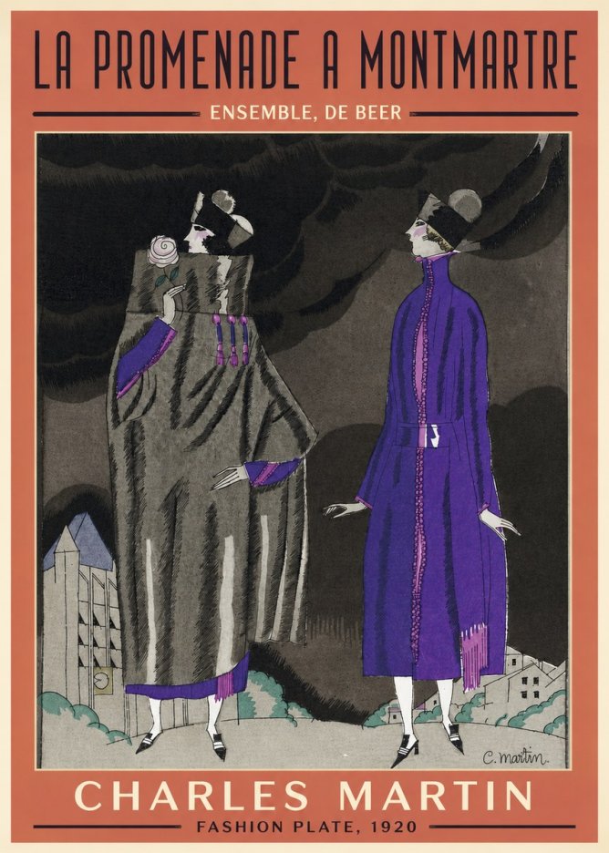 Charles Martin La Promenade a Montmartre No4 - Plakat