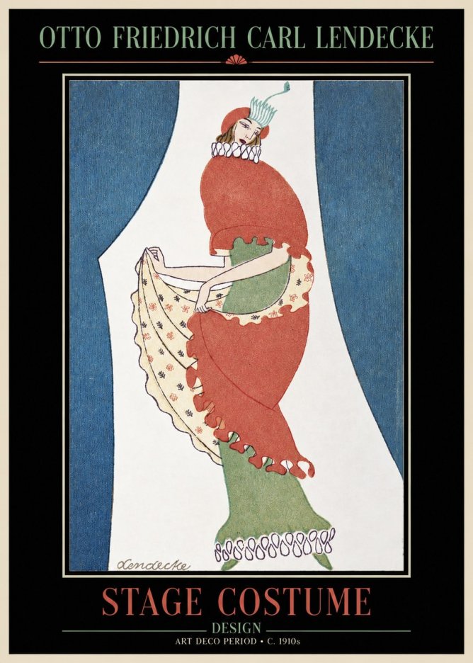Otto Friedrich Carl Lendecke Stage Costume No2 - Plakat