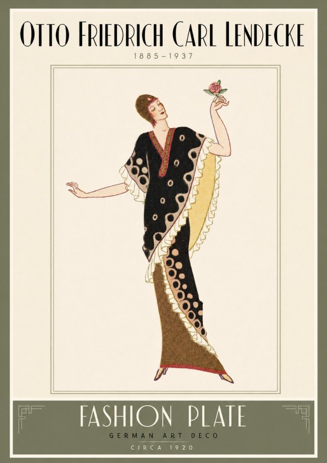 Otto Friedrich Carl Lendecke Fashion Plate III No2 - Plakat